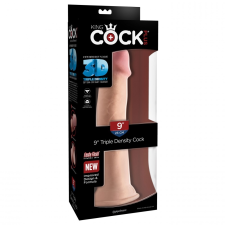 King Cock Plus Triple Density 9&quot; tapadótalpas dildó (23 cm) műpénisz, dildó