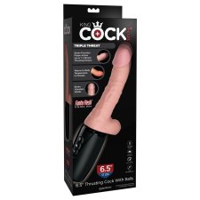 King Cock Plus Triple Threat kézi szexgép, vibrációval, melegítő funkcióval szexhinta, szexgép