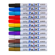 KING GARL Lakkmarker 2-3mm, kerek King Garl fehér filctoll, marker
