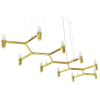 King Home King Home ATOMIC LONG DW-d1005-10C.GOLD Függőlámpa 10x10W/G9 IP20