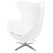 King Home King Home EGG Széles Műbőr Fehér Dizájn Fotel bútor