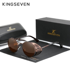 Kingseven extravagáns polarizált napszemüveg oldalt napellenzővel, barna