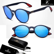 Kingseven sportos polarizált napszemüveg kék lencsével, rugalmas kék-piros szárral napszemüveg