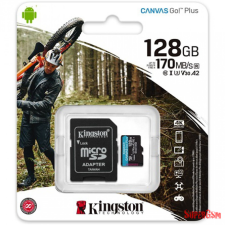 Kingston 128GB Canvas Go Plus UHS-I U3 V30,mkártya memóriakártya