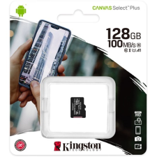 Kingston 128GB Canvas Select Plus Class 10 UHS-1 microSDXC memóriakártya Single Pack (SDCS2/128GBSP) memóriakártya