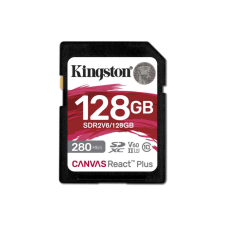  Kingston 128GB SDXC Canvas React Plus Class 10 UHS-II U3 V60 memóriakártya