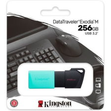 Kingston 256GB DataTraveler Exodia M USB 3.2 Gen 1 pendrive fekete-ciánkék pendrive