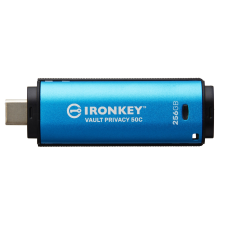 Kingston 256GB IronKey Vault Privacy 50 USB Type-C Pendrive - Kék pendrive