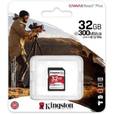  Kingston 32GB Canvas React Plus UHS-II U3 V90 SDXC memóriakártya memóriakártya