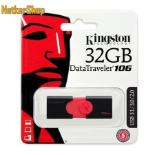  Kingston 32GB DT106 USB 3.1 fekete-piros Pendrive (5 év garancia) pendrive