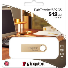  Kingston 512GB DataTraveler SE9 G3 USB-A 3.2 Gen 1 pendrive arany pendrive
