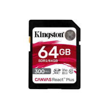 Kingston 64GB SDXC Class10 UHS-II U3 V90 Canvas React Plus memóriakártya