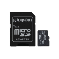 Kingston 8GB microSDHC CL10 A1 Industrial + adapterrel memóriakártya