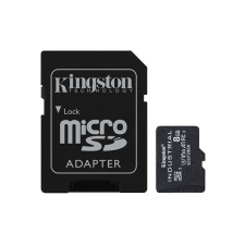 Kingston 8GB microSDHC Class 10 CL10 U3 V30 A1 Industrial + adapterrel memóriakártya