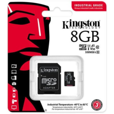 Kingston 8GB MICROSDHC INDUSTRIAL C10 A1 PSLC CARD + SD ADAPTER memóriakártya