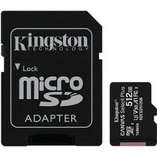 Kingston Canvas Select Plus micro SDXC 512GB Class 10 UHS-I + SD adapter memóriakártya