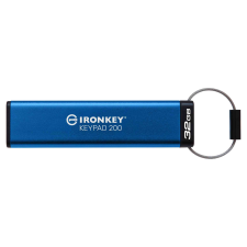 Kingston IronKey Keypad 200 USB 3.2 Gen1 32GB Pendrive - Kék pendrive