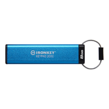 Kingston Ironkey Keypan 200C 8GB USB-C Pendrve - Kék pendrive