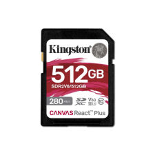 Kingston Kingston 512GB SDXC Canvas React Plus Class 10 UHS-II U3 V60 memóriakártya
