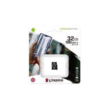 Kingston Memóriakártya, microSDHC, 32GB, CL10/UHS-I/U1/V10/A1, KINGSTON &quot;Canvas Select Plus&quot; memóriakártya