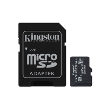 Kingston Memóriakártya MicroSDHC 8GB Industrial C10 A1 pSLC + Adapter memóriakártya