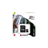 Kingston Memóriakártya, microSDXC,64GB, CL10/U1/A1, adapter, KINGSTON  Canvas Select Plus