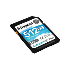 Kingston Memóriakártya, SDXC, 512GB, C10/UHS-I/U3/V30/A2, KINGSTON Canvas Go! Plus memóriakártya
