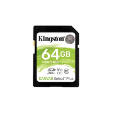 Kingston Memóriakártya SDXC 64GB Canvas Select Plus 100R C10 UHS-I U1 V10 memóriakártya