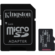 Kingston MicroSDHC 16GB Industrial + SD adapter memória (ram)
