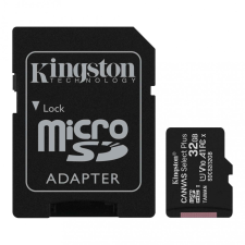  Kingston SDCS2/32GB 32GB micro SD kártya, microSDHC/microSDXC, Class 10 UHS-I, adapterrel megfigyelő kamera tartozék