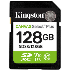 Kingston SDXC 128GB Canvas Select Plus Gen 3 memóriakártya