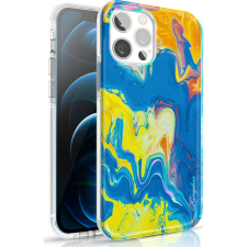 KINGXBAR Akvarell Sorozat Színes Tok iPhone 12 Pro Max Yellowblue (6959003511300) tok és táska