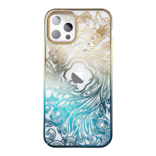 KINGXBAR Luxus iPhone 14 tok Kingxbar Phoenix kristályokkal - Arany és kék tok és táska