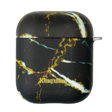 KINGXBAR Marble Apple Airpods 1/2 Tok - Fekete (KXB-AP12-MAR-BK) fülhallgató, fejhallgató tok