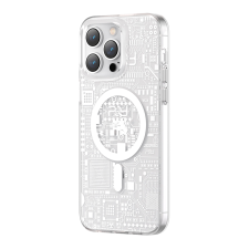 KINGXBAR PQY Geek sorozat mágneses tok iPhone 14 Pro MagSafe ezüst tok és táska