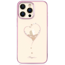 KINGXBAR Wish Series tok iPhone 14 díszített rózsaszín kristályok tok és táska