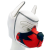 kinky puppy Puppy Fox – fehér-piros neopréna kapucni