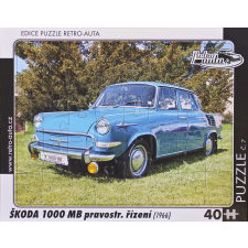 kirakó Škoda 1000 MB retro autó 40 darab társasjáték
