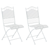  Kiran vidéki stílusú kerti szék 2 db-os szett fehér porszórt fém 320688