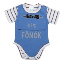 Kis főnök feliratos rövid ujjú baba body kombidressz, body