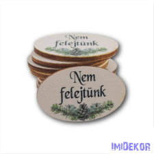 Kis ovális 2,5x4cm - Nem felejtünk dekorációs kellék