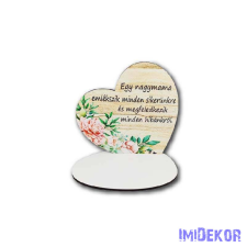  Kis talpas fa szív 13,2x12,8cm - Egy nagymama emlékszik/virágos dekorációs kellék