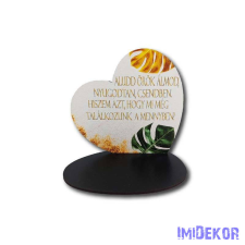  Kis talpas szív 13x12,5cm - Arany-Zöld - Aludd örök… dekorációs kellék