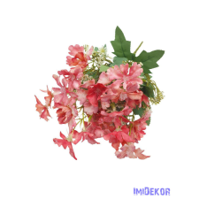  Kis virágos selyemvirág csokor 35cm - Korall dekorációs kellék