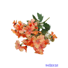  Kis virágos selyemvirág csokor 35cm - Narancs dekorációs kellék