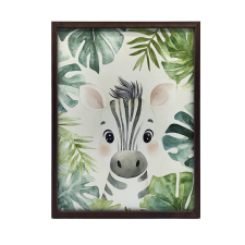 KIS ZEBRA FALI PLAKÁT GYERMEKEKNEK KERET NÉLKÜL 50x70 CM grafika, keretezett kép