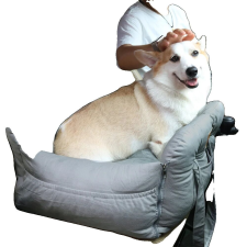  Kisállat -autó ülés, funkcionális kedvtelésből tartott ágy, állítható heveder, SZÜRKE szállítóbox, fekhely kutyáknak