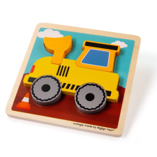 kisgyermek fa puzzle exkavátor Bigjigs Toys puzzle, kirakós