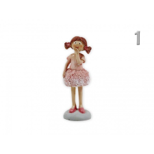  Kislány figura rózsaszín 11,5cm 02560 2féle dekoráció
