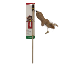  Kistappancs természetes pálcás macskajáték tollas egérrel játék macskáknak